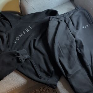 Comfrt Set. Black Heavyweight Hoodies And Jogger Large Like New